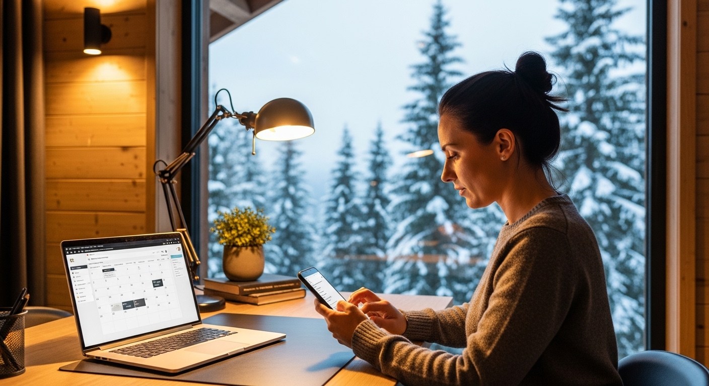 Airbnb property manager responding to guest messages and managing bookings for a Mont-Tremblant chalet