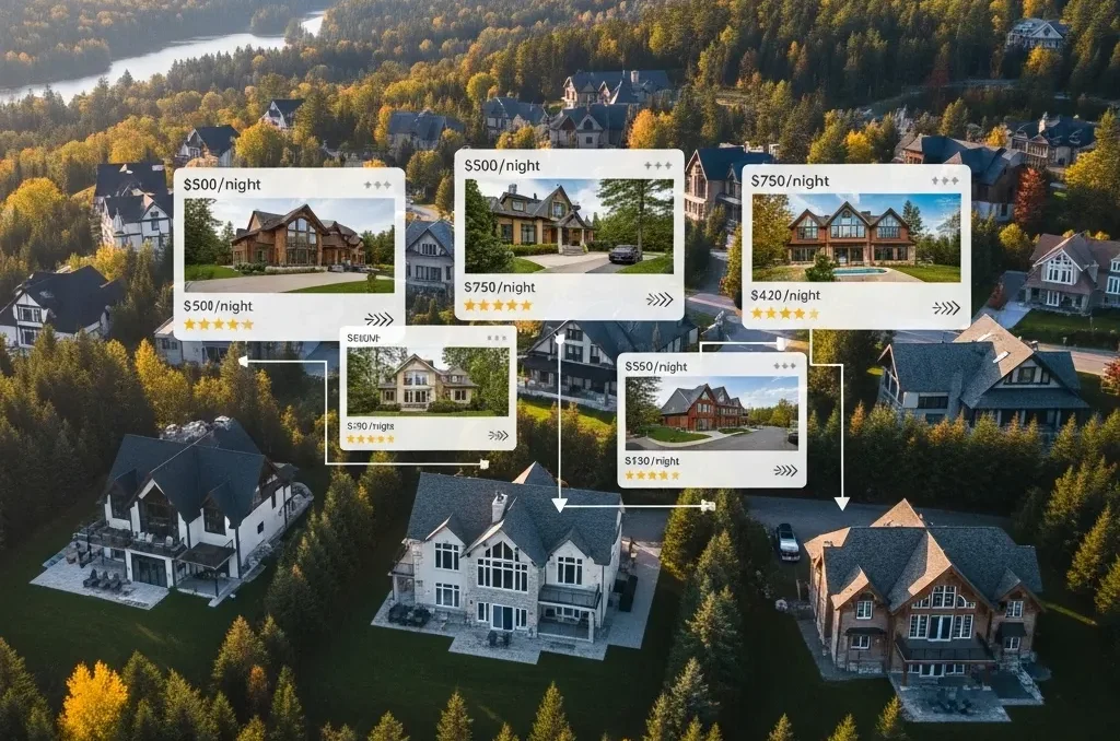 Chalet rental competition in Mont Tremblant and Laurentides market
